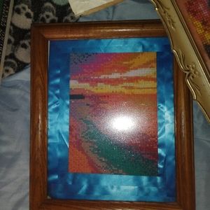 Ocean scene paint with diamonds picture